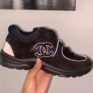 Black Chanel sneakers